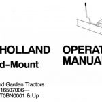 New Holland 50 Mid-Mount Blade for Lawn and Garden Tractors (Model No.716507006-T8BN0001-T0BN0001 & Up) Operator’s Manual Instant Download (Publication No.86602579)
