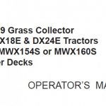 Case IH GCX19 Grass Collector for DX18E & DX24E Tractors With MWX154S or MWX160S Mower Decks Operator’s Manual Instant Download (Publication No.87041311)