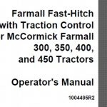 Case IH Farmall Fast-Hitch with Traction Control for McCormick Farmall 300 350 400 and 450 Tractors Operator’s Manual Instant Download (Publication No.1004495R2)